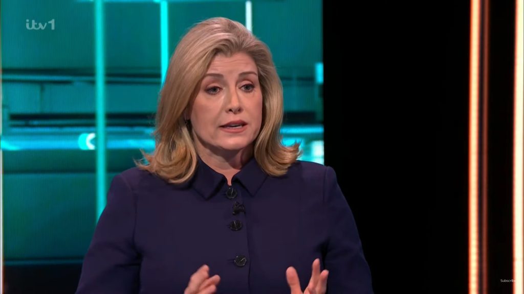 Penny Mordaunt at the ITV election debate