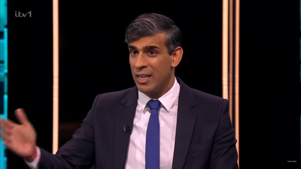 Rishi Sunak in the general election leaders debates