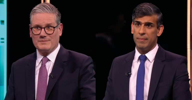 Keir Starmer and Rishi Sunak in the leaders debate