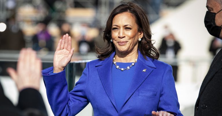US Presidential Candidate Kamala Harris