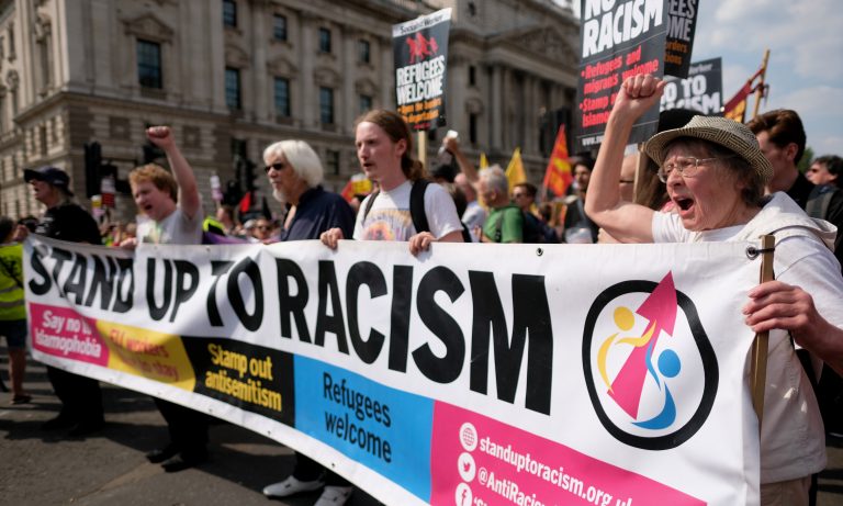 A Stand Up to Racism demonstration