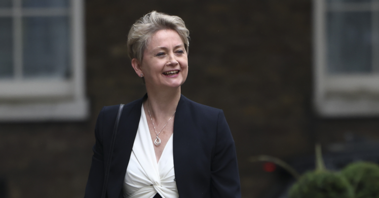 Yvette Cooper in Downing Street