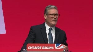 Keir Starmer speaking at Labour Conference