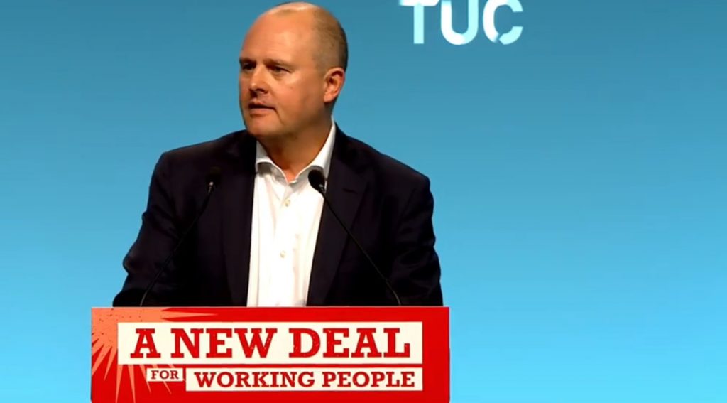 Paul Nowak speaking at TUC Congress 2024