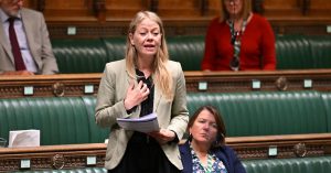 Green Party MP Sian Berry speaking in parliament