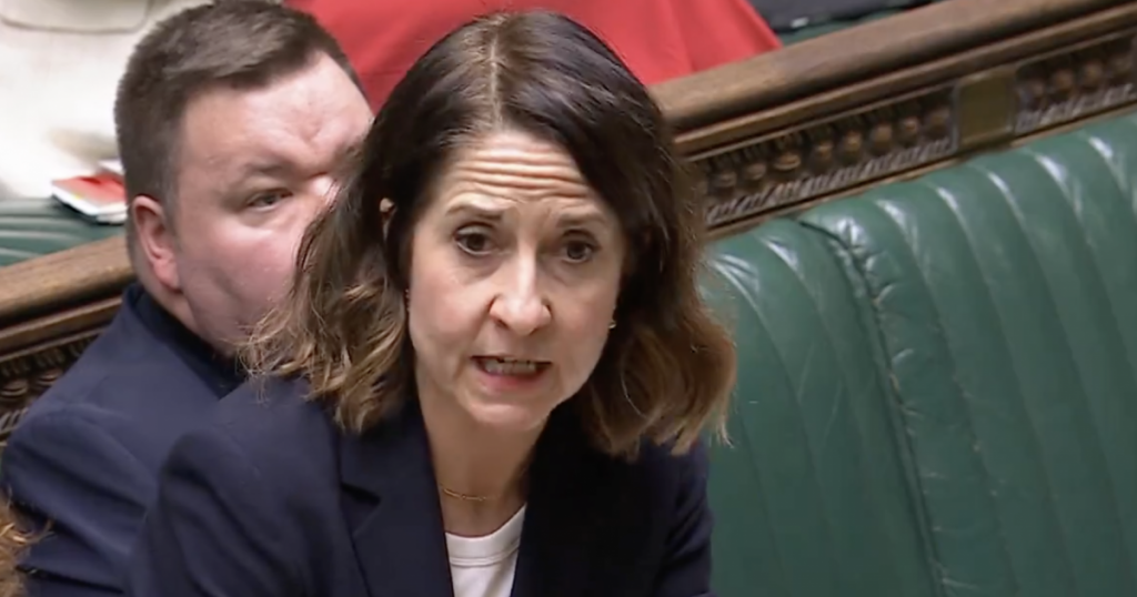 A photo of Liz Kendall, the Department for Work and Pensions secretary making a statement in Parliament on the WASPI women