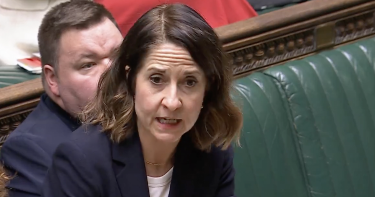 A photo of Liz Kendall, the Department for Work and Pensions secretary making a statement in Parliament on the WASPI women