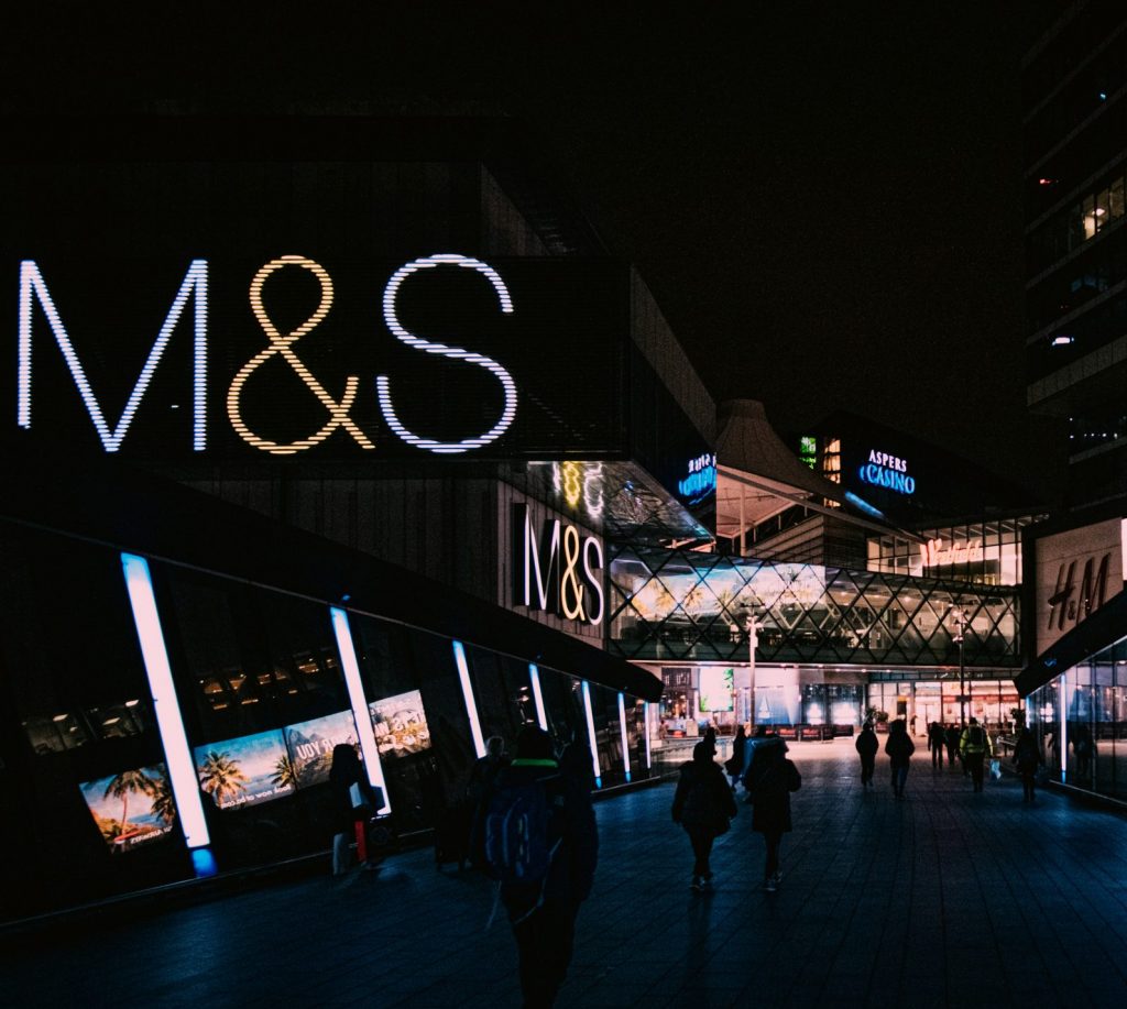 A photo from outside the M&S store in Westfield Stratfield shopping centre, London