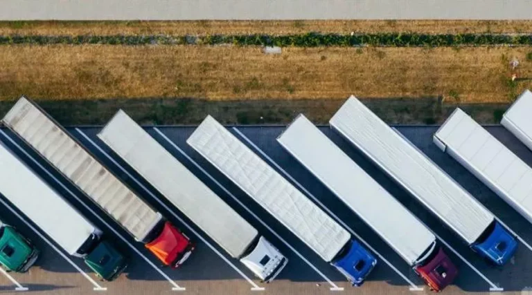 A photo of lorries