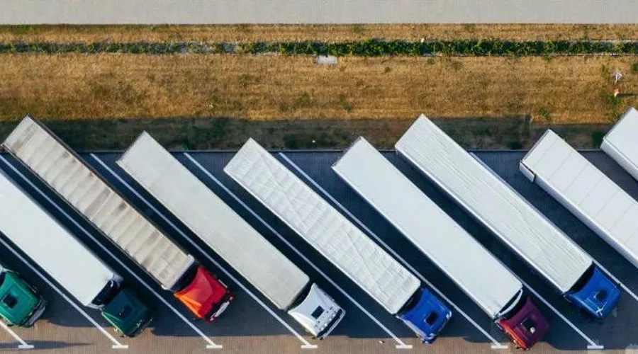 A photo of lorries