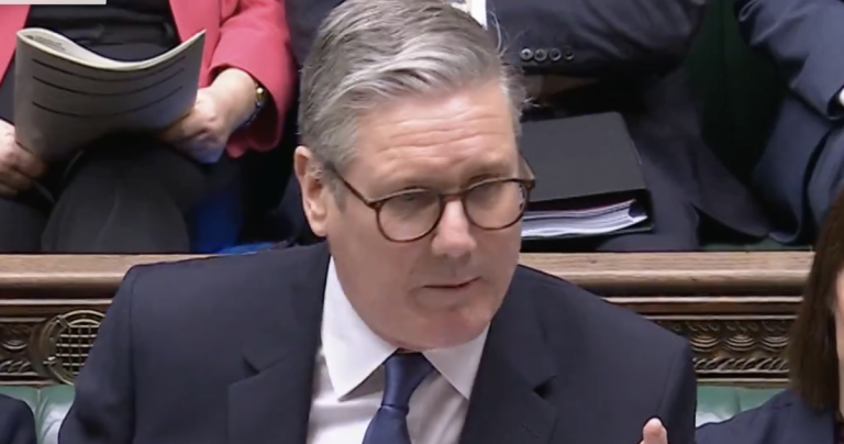 A photo of Keir Starmer speaking in the Commons