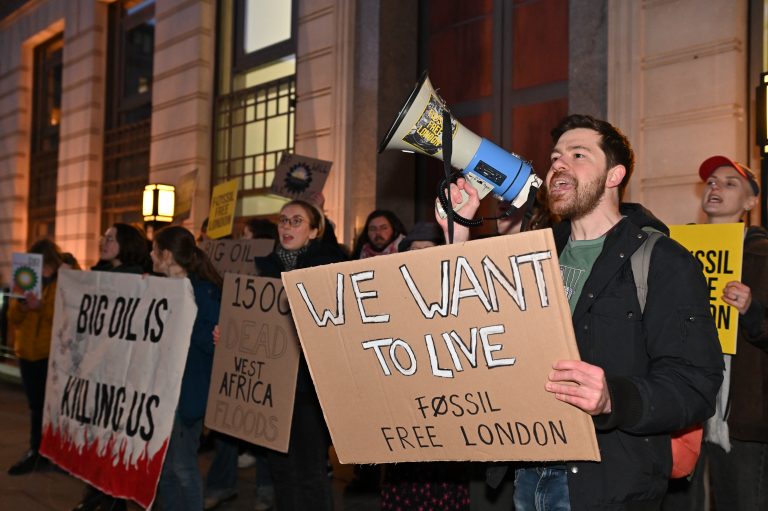 A demonstration outside BP's HQ