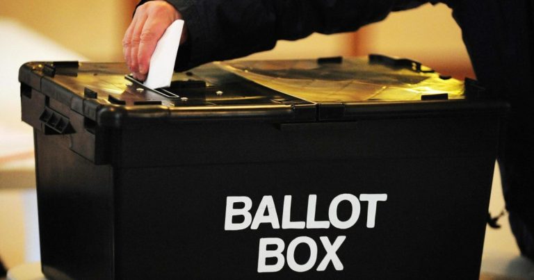 A photo of a ballot box