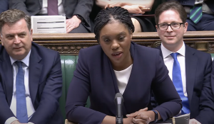 A photo of Kemi Badenoch speaking at PMQs today
