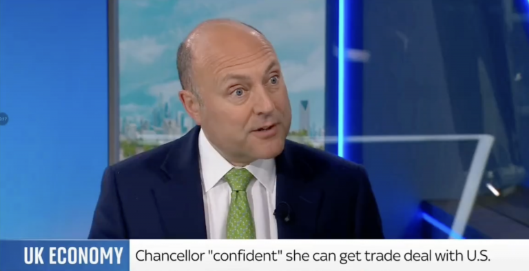 Andrew Griffith, shadow business and trade secretary speaking on Sky News