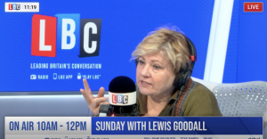 Emily Thornberry speaking on LBC