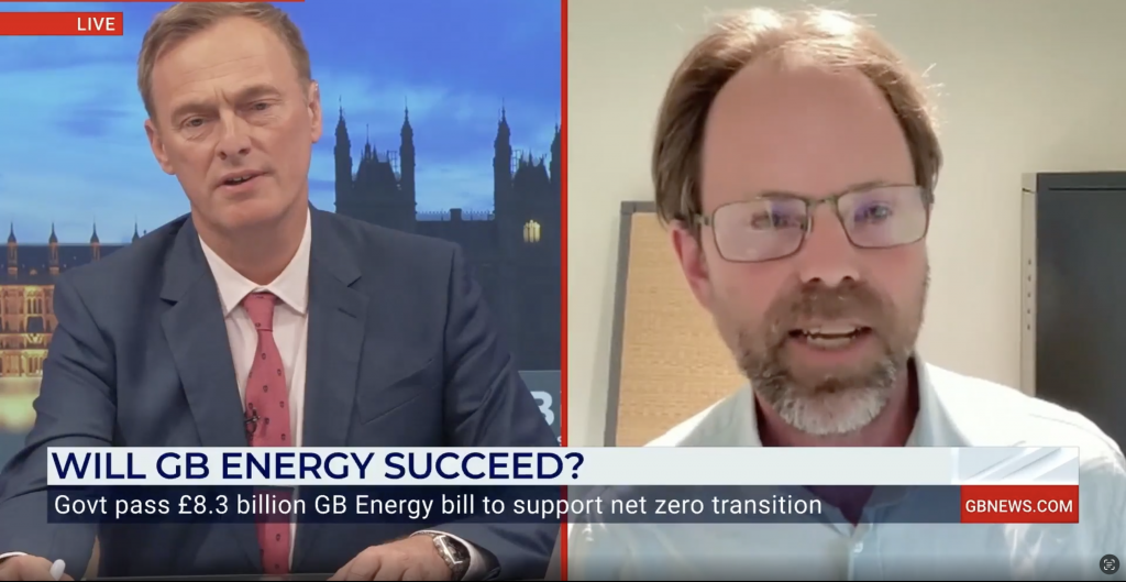 Professor Read speaking on GB News