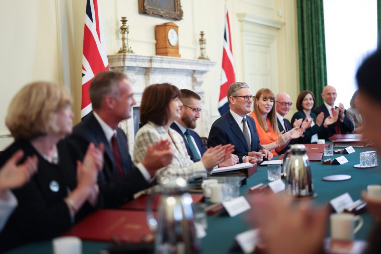 First cabinet meeting of the Keir Starmer government
