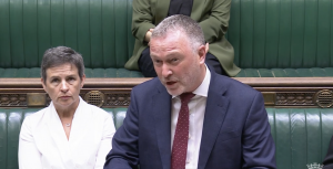 Environment secretary Steve Reed speaking during urgent questions