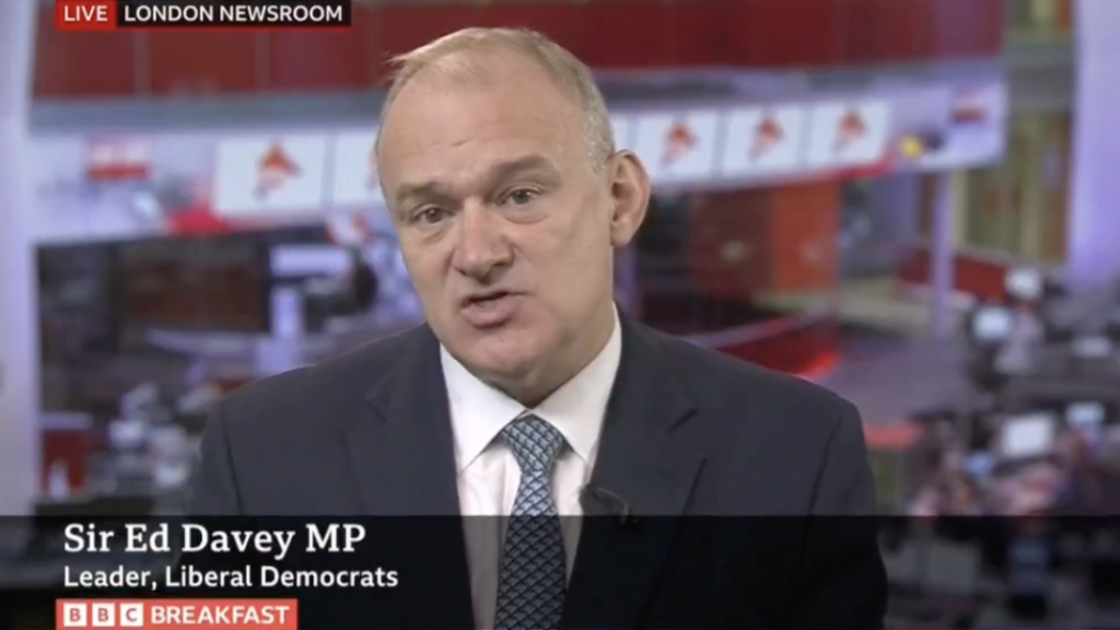 Ed Davey on BBC Breakfast