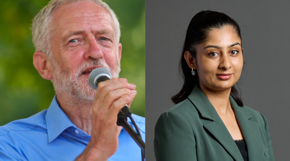Jeremy Corbyn and Zarah Sultana
