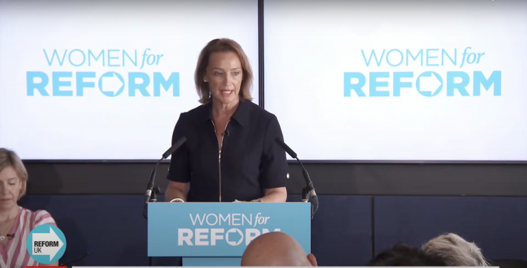 Sarah Pochin speaking a Reform's conference on 'women's safety'