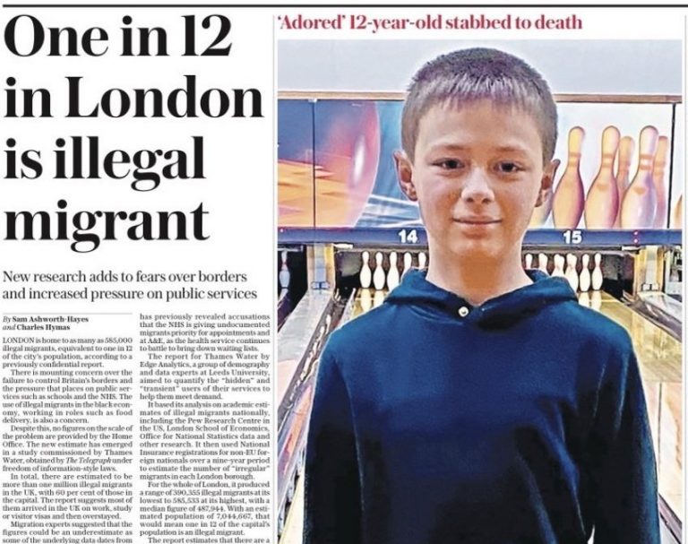 telegraph front page