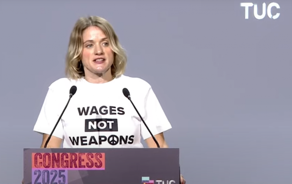 Jo Grady speaking at TUC Congress