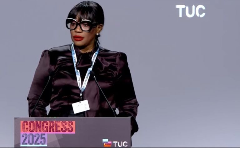 A Unite delegate speaking on an equal pay motion