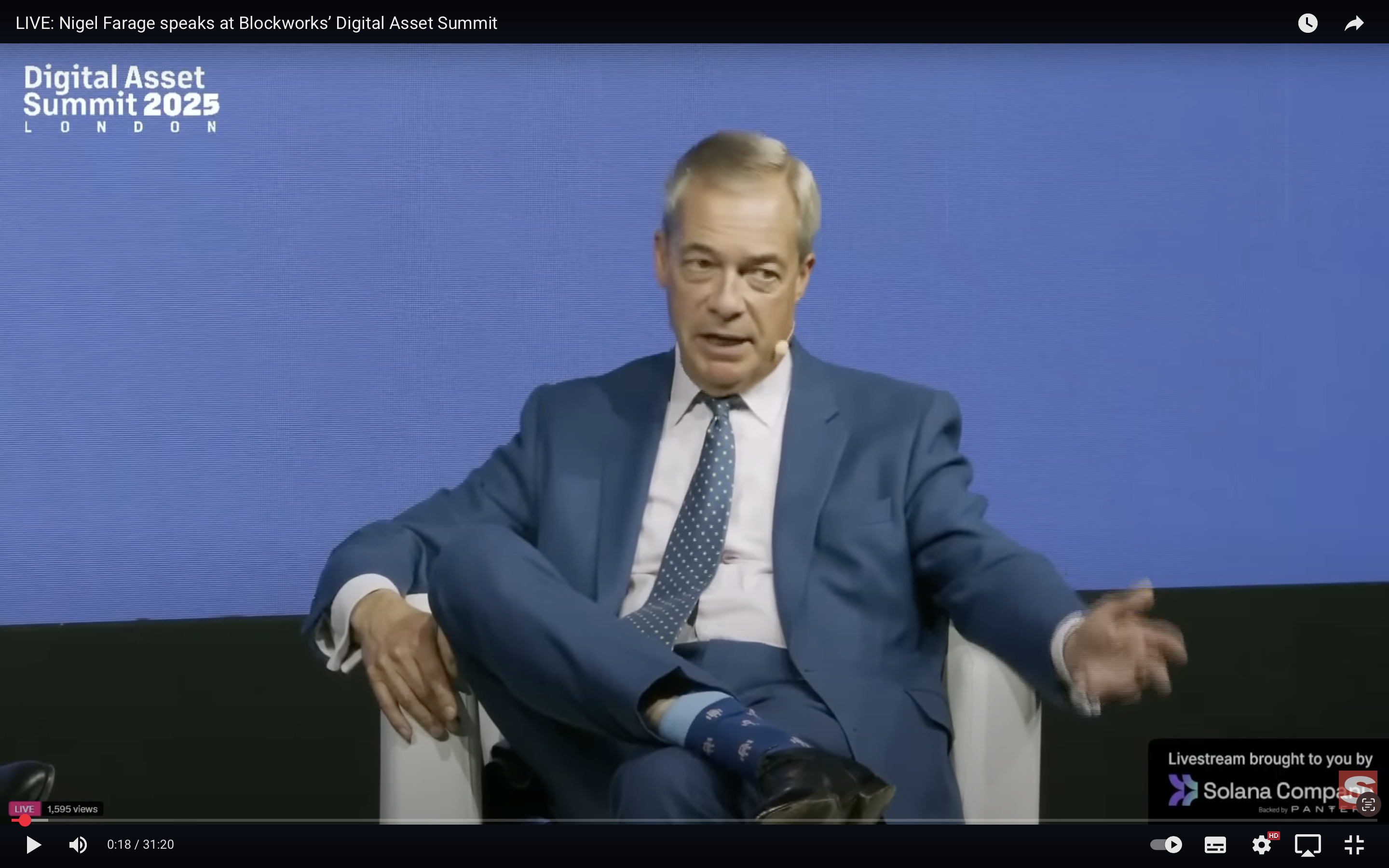 Nigel Farage declares himself 'champion' of crypto at conference in ...