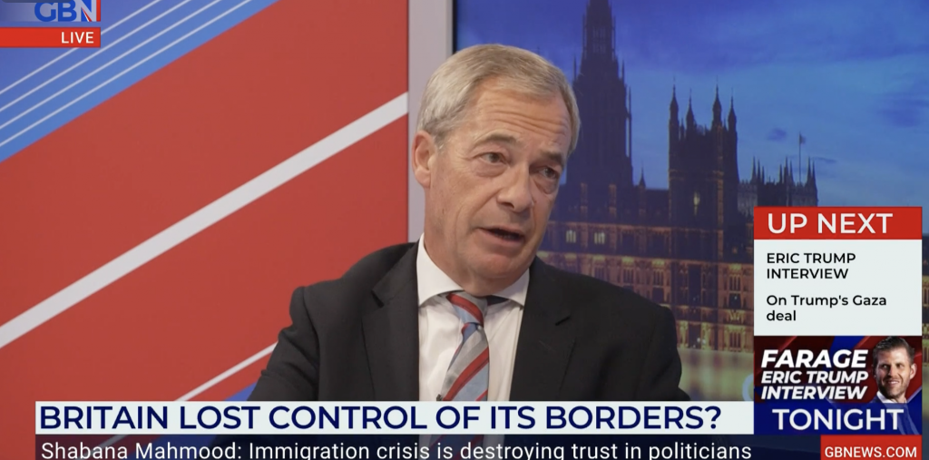 Nigel Farage's show on GB News
