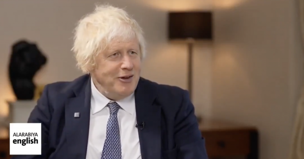 Boris Johnson talking about AI