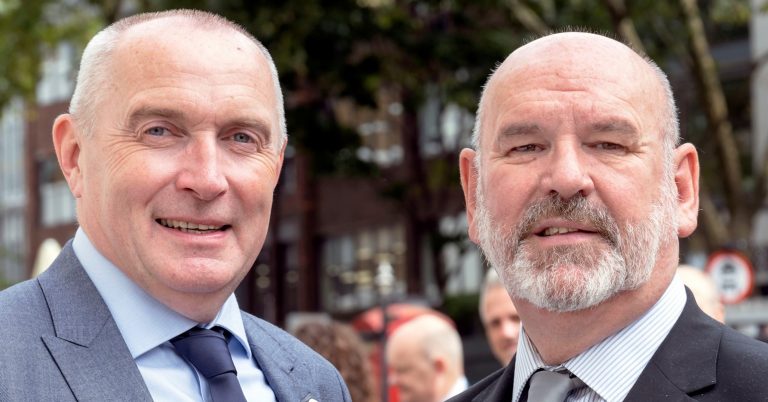 Dave Calfe with Mick Whelan