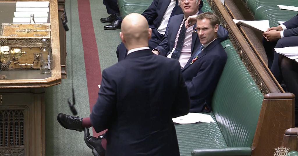 Max Wilkinson confronts Chris Philp over his remarks about the Huntingdon train attack