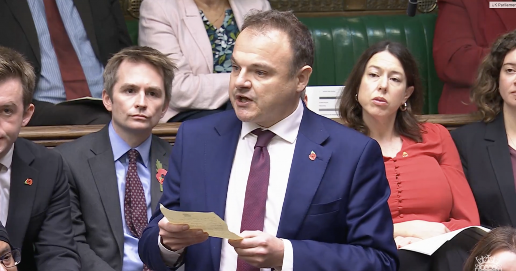 Tristan Osborne MP criticised Reform's poor leadership of Kent County Council at PMQs