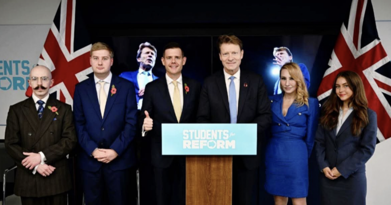 Matt Goodwin, Richard Tice and Lois Perry at the Students4Reform launch