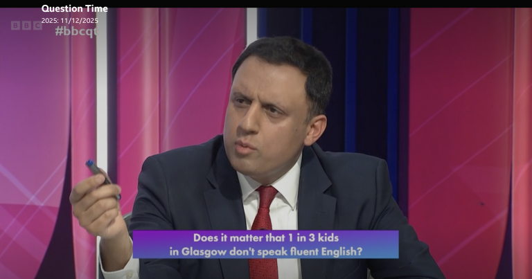 Anas Sarwar tears into Reform's Michael Offord on Question Time