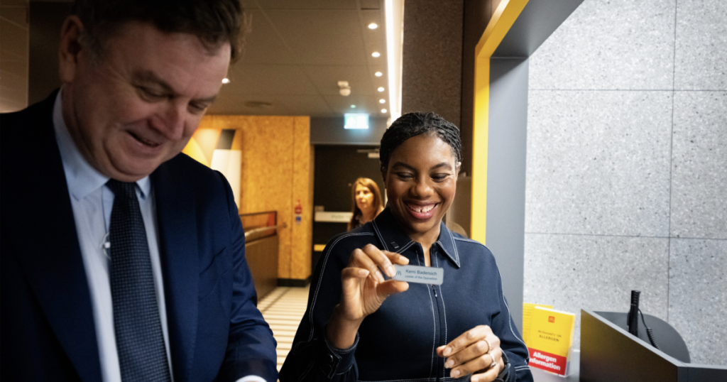 Kemi Badenoch works a shift at McDonald's