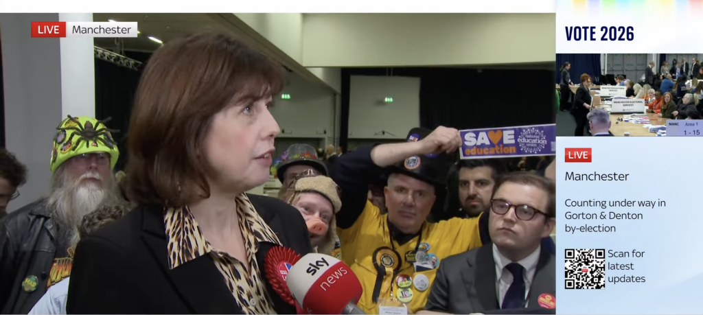 Labour's deputy leader, Lucy Powell speaking about the Gorton and Denton by-election