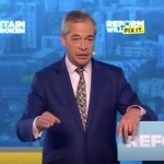 Nigel Farage gets heckled at London local election launch