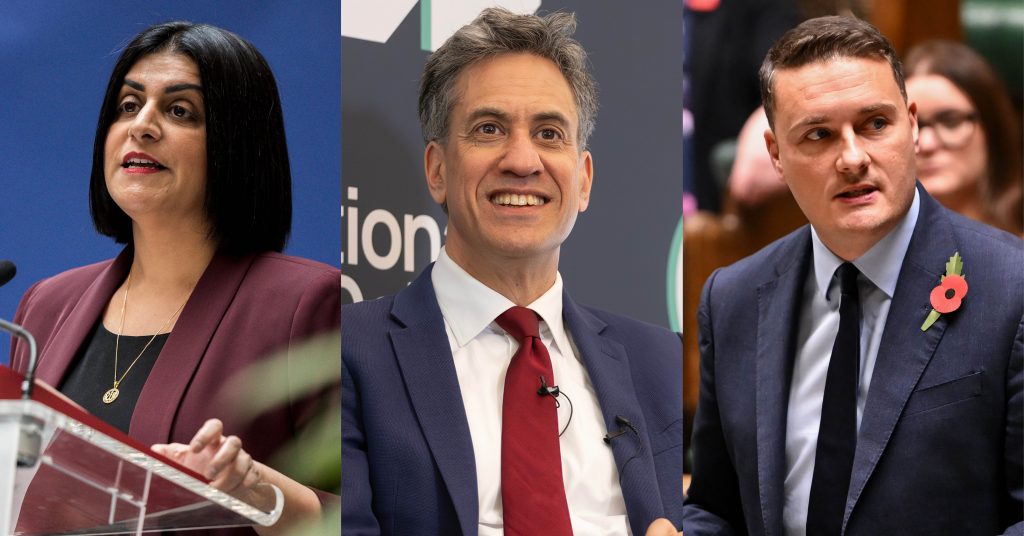 Shabana Mahmood, Ed Miliband and Wes Streeting