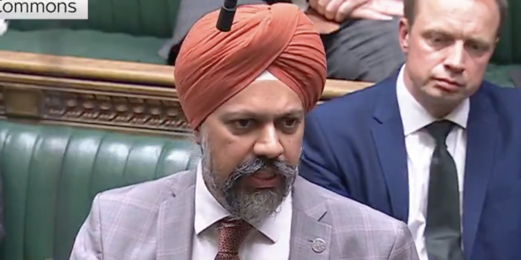 Tan Dhesi speaking in the House of Commons