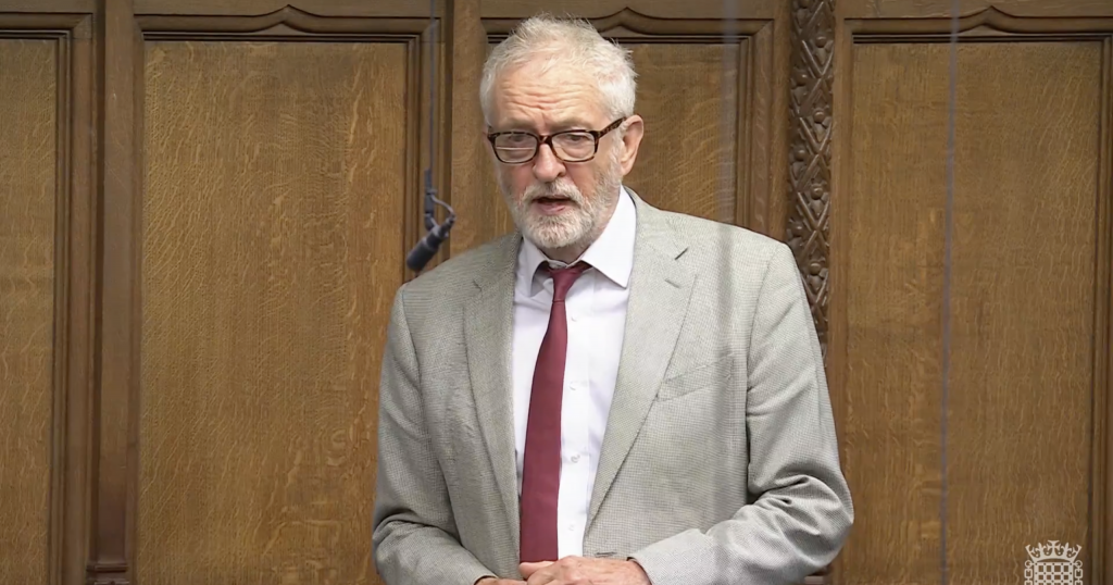 A photo of Jeremy Corbyn MP speaking in the Commons