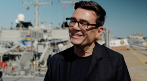 A photo of Andy Burnham talking about the 'Burnham bounce'