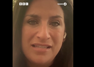 A photo of Luciana Berger speaking about Joshua Bonehill-Paine's selection as a Conservative candidate