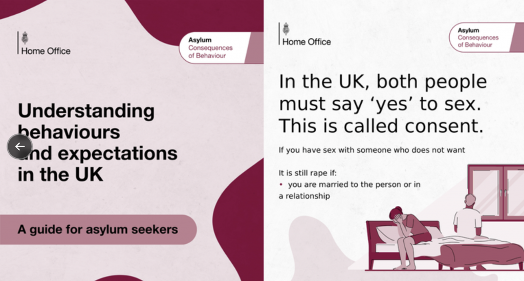 A photo of the Home Office booklet