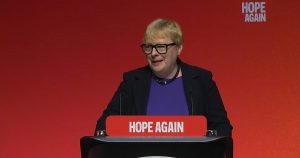 Angela Eagle speaking at Labour conference