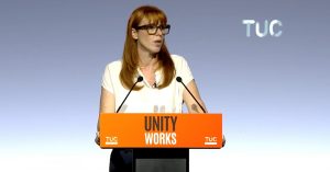 Angela Rayner speaking at TUC Congress