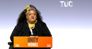 Artists Union England delegate speaking on the Palestine Motion at TUC Congress