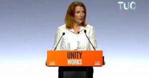 Louise Haigh speaking at TUC Congress